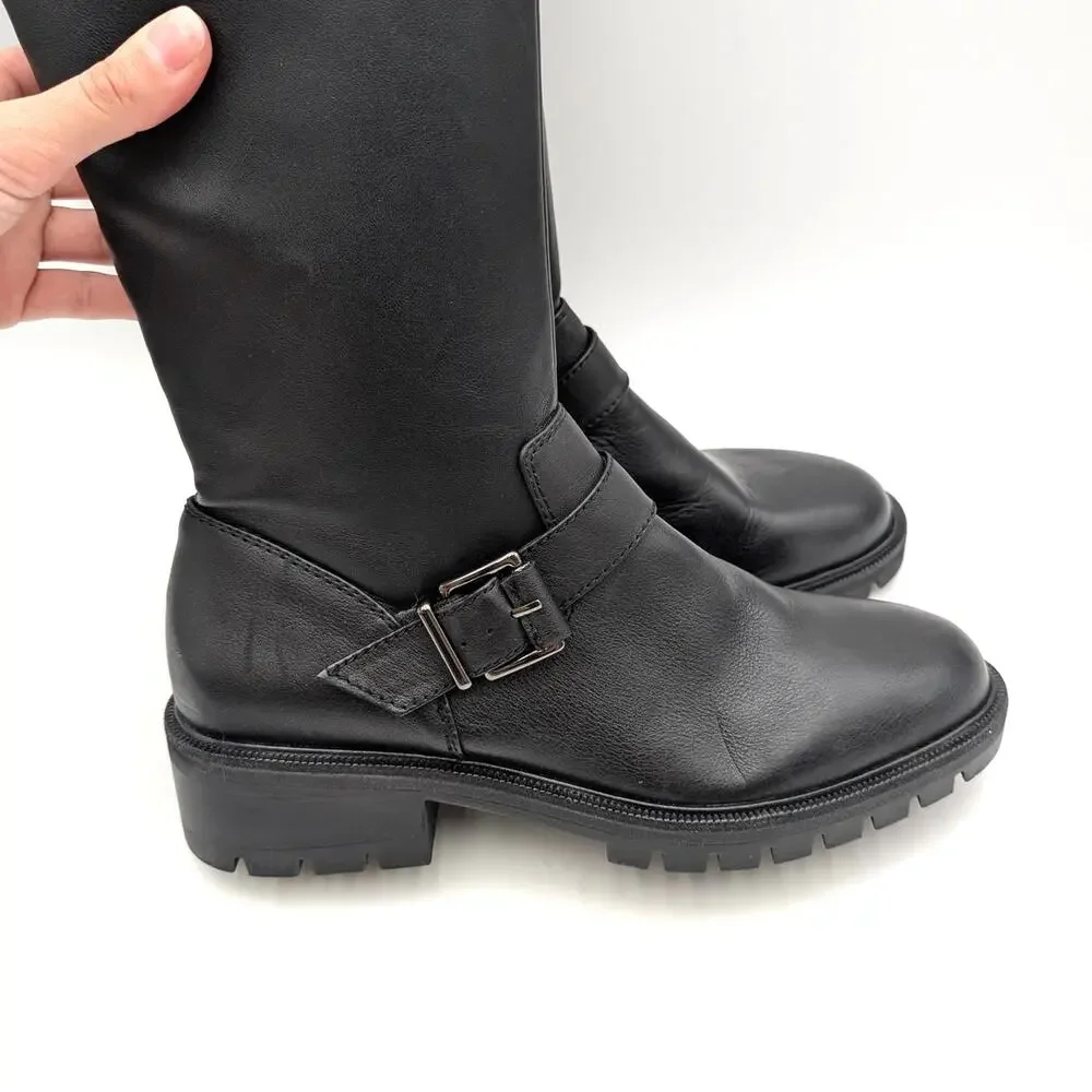 Vince Camuto Abrila Tall Over the Knee Boots Women's Black Size US10M EU41.5